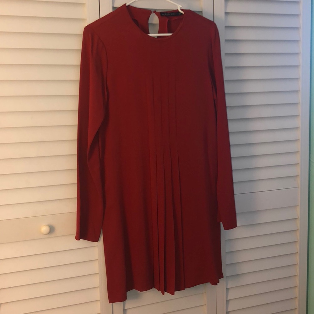 Zara rust colored dress. Very chic and fitted